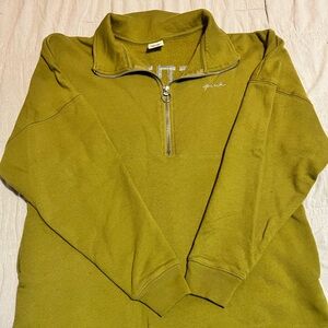 Pink quarter zip sweater